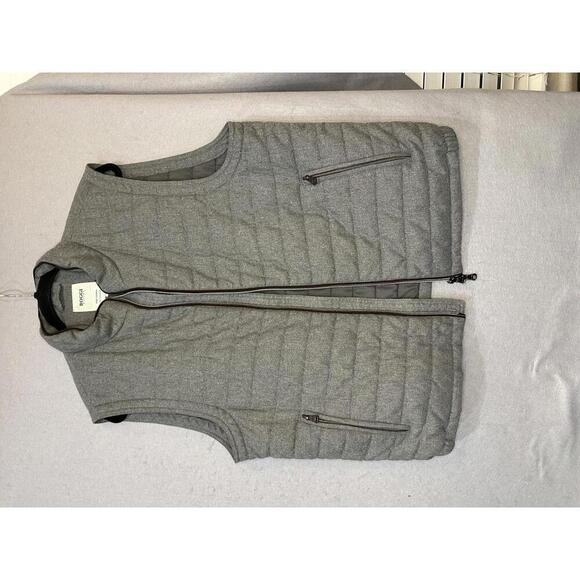 Boggi Milano Gray Men’s Quilted Vest 2XL Sleeveless Gorpcore Casual Relaxed Fit - Picture 1 of 5